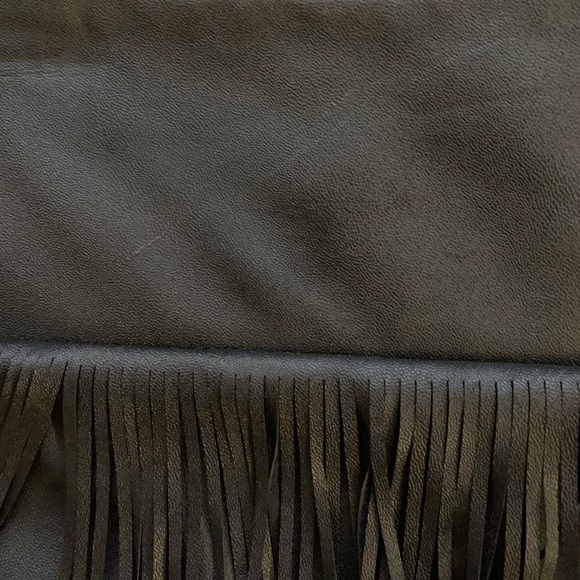 Gorgeous Vegan Leather Fringe Skirt - Picture 3 of 4
